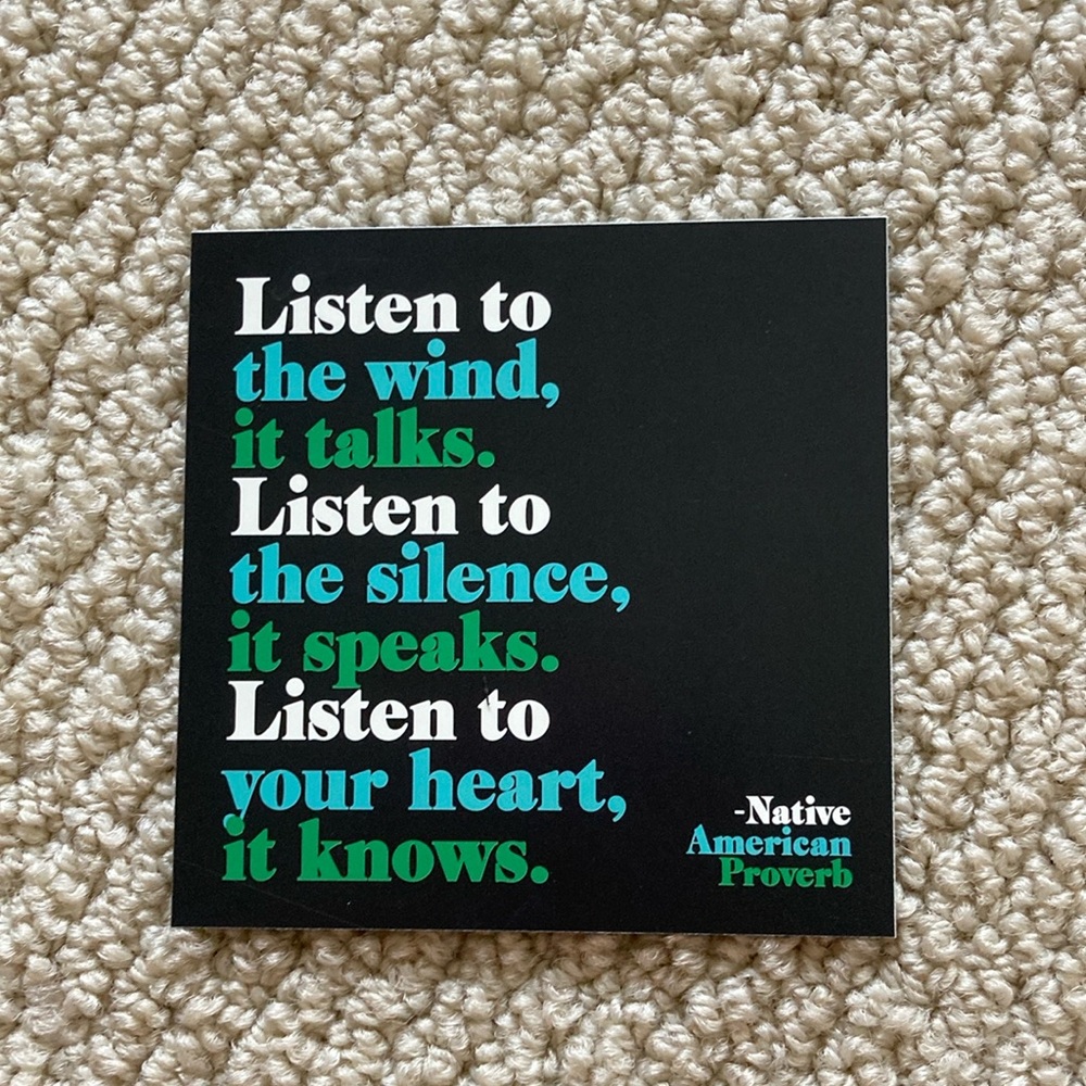 Quotable Magnets Listen to The Wind, It Talks Listen to Silence Fridge Magnet